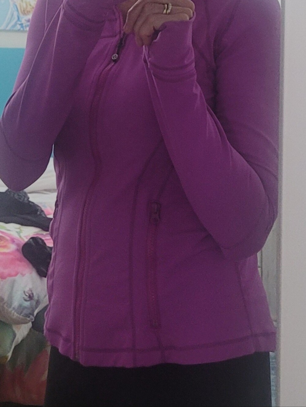 Lulu Lemon Vintage Women’s Bright Purple Zip-Up Active/define Jacket - Picture 13 of 14